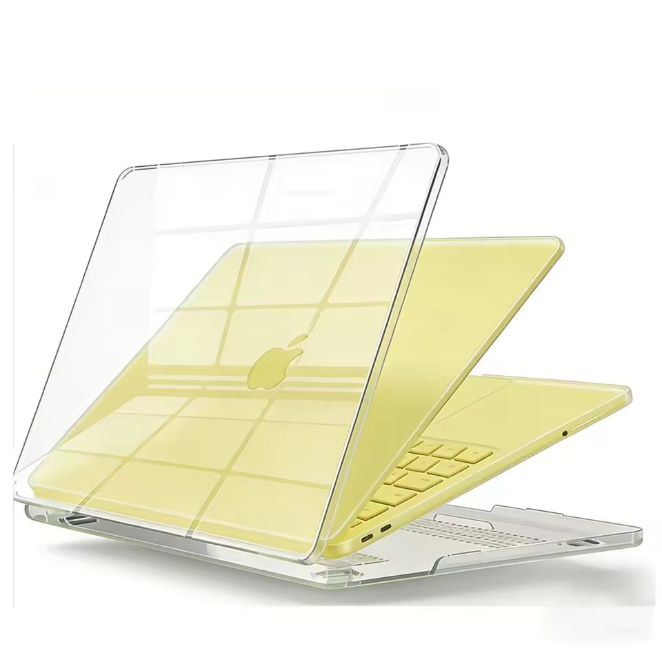 Excitat® husa transparenta rigida pentru MacBook Neo 13 inch A3404, 2026, compatibila A18 Pro, ultra subtire, anti-ingalbenire, protectie 360, decupaje precise, ventilatie inferioara, model crystal