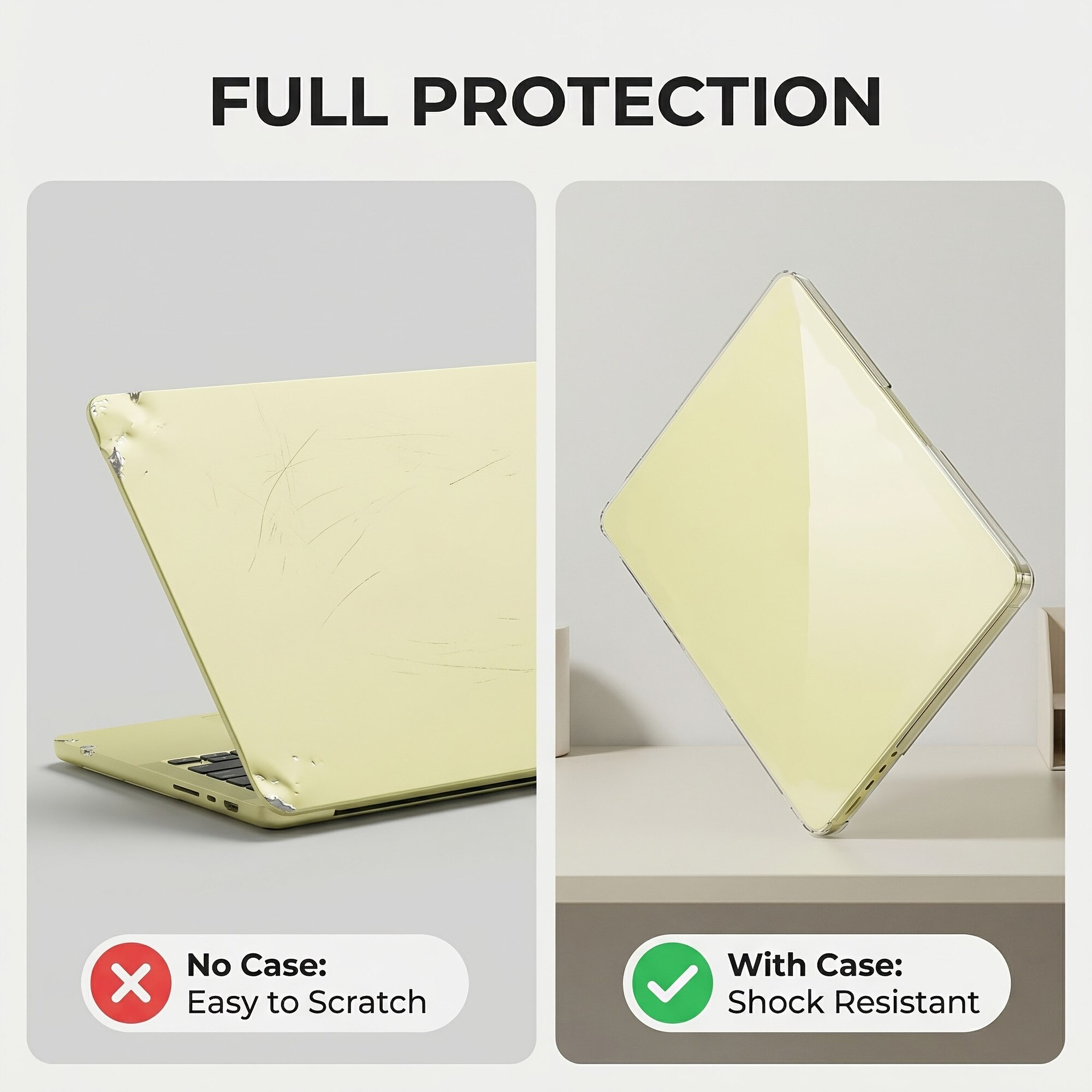 Excitat® husa transparenta rigida pentru MacBook Neo 13 inch A3404, 2026, compatibila A18 Pro, ultra subtire, anti-ingalbenire, protectie 360, decupaje precise, ventilatie inferioara, model crystal