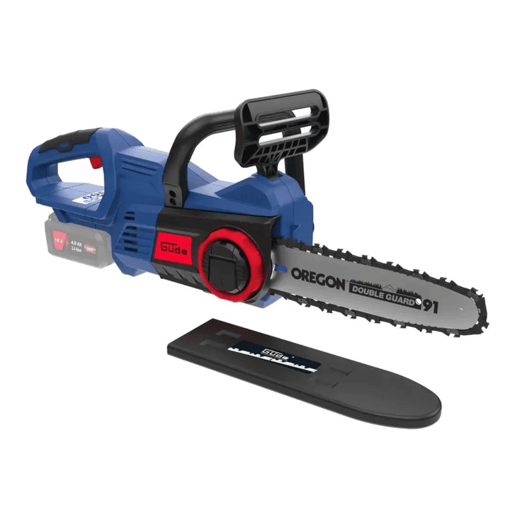 Drujba electrică Gude KS 18-0, 18V, 240 mm, frână electrică, set cu lanț și lamă Oregon
