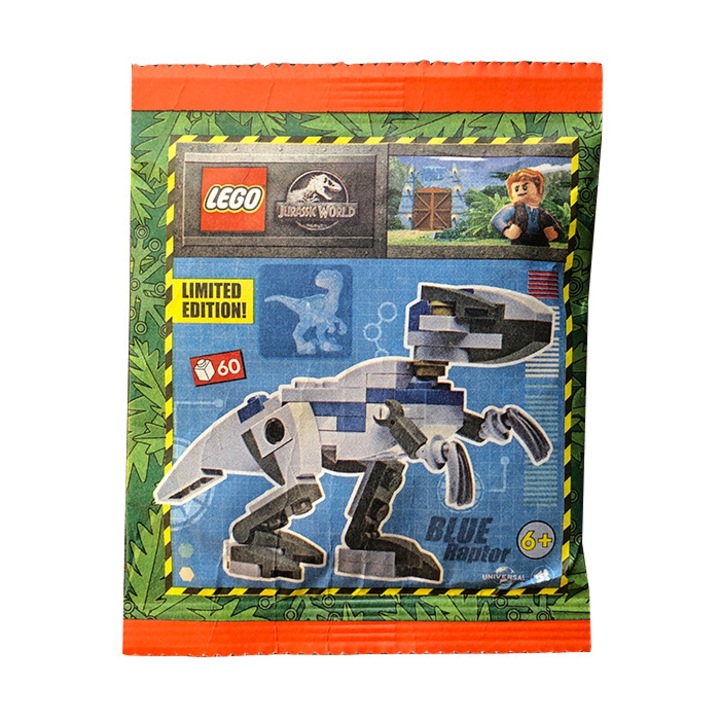 Figurina Lego Jurassic World, Raptor Albastru, 5 ani+
