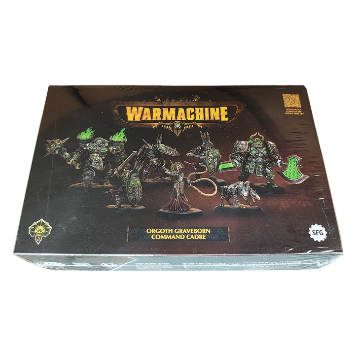 Warmachine játékkiegészítő, Orgoth The Graveborn Command Cadre, Steamforged Games, 7 összeszerelhető modell, szürke