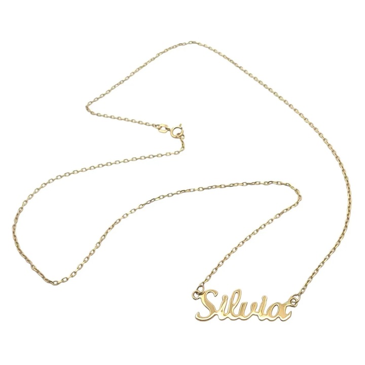 Nume din Aur "SILVIA" cu lantisor