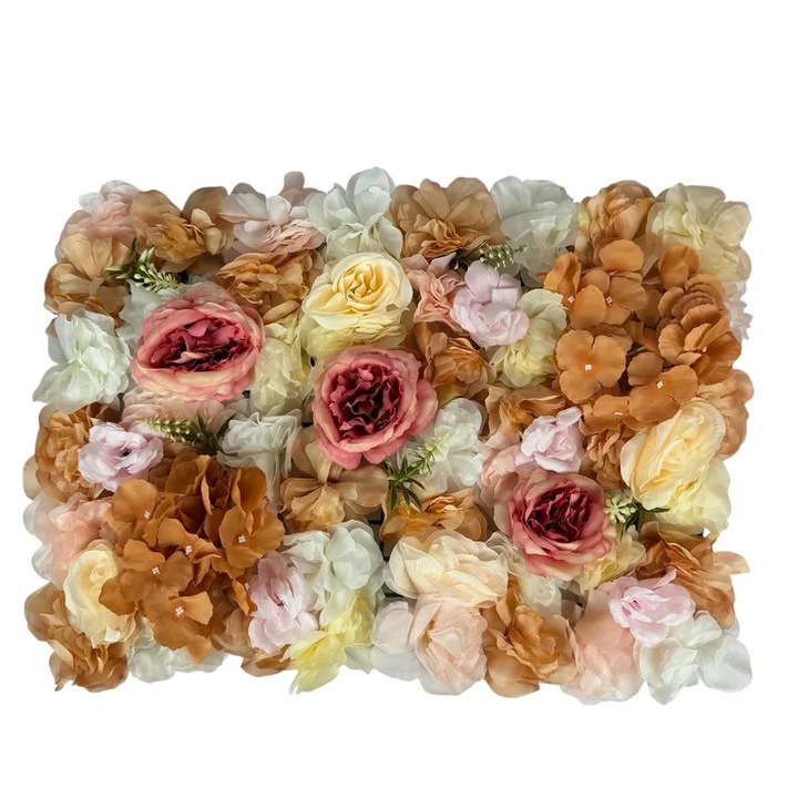 Panou decorativ flori, Big Hydrangea Peony Mix, hortensii si trandafiri, multicolor, 40x60cm