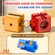 Електрически влакчета KidProtect® Cube Train, Регулируема писта с различни форми, 81 части, Акумулаторна батерия, USB зареждане, Подарък за момичета и момчета на 3 4 5 6 7 години, Многоцветен