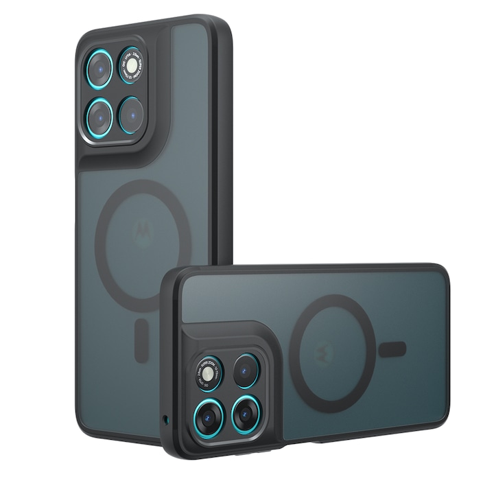 Carcasa de protectie pentru Motorola Moto G77 / Motorola Moto G67, negru frost