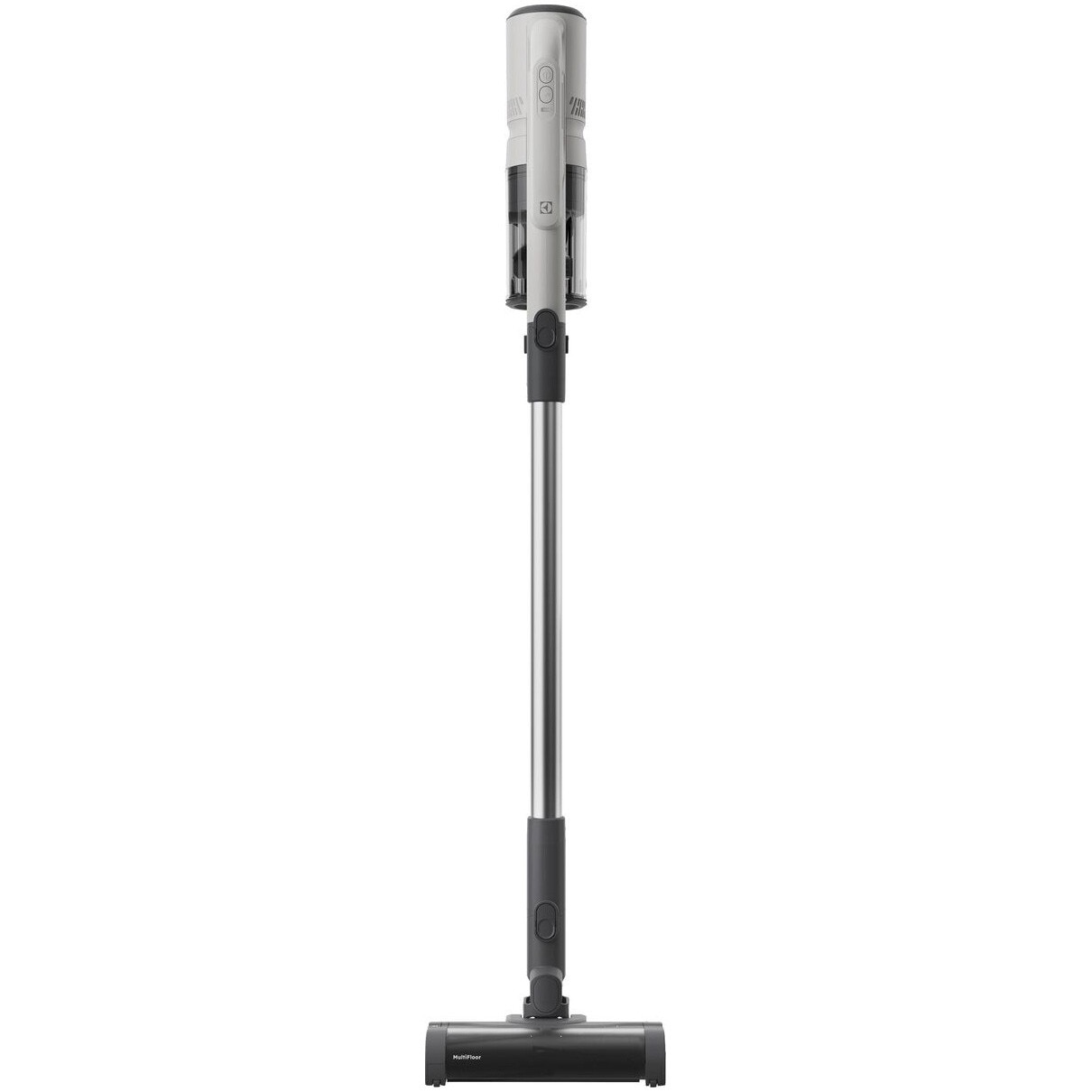 Aspirator vertical Electrolux Seria 500 EP51AH18SW, doar 1,9 kg total, autonomie max 60 min, perie MultiFloor cu lumina LED si design anti-incurcare a firelor de par, perie PET, duze pentru zone inguste si tapiterie, alb scoica