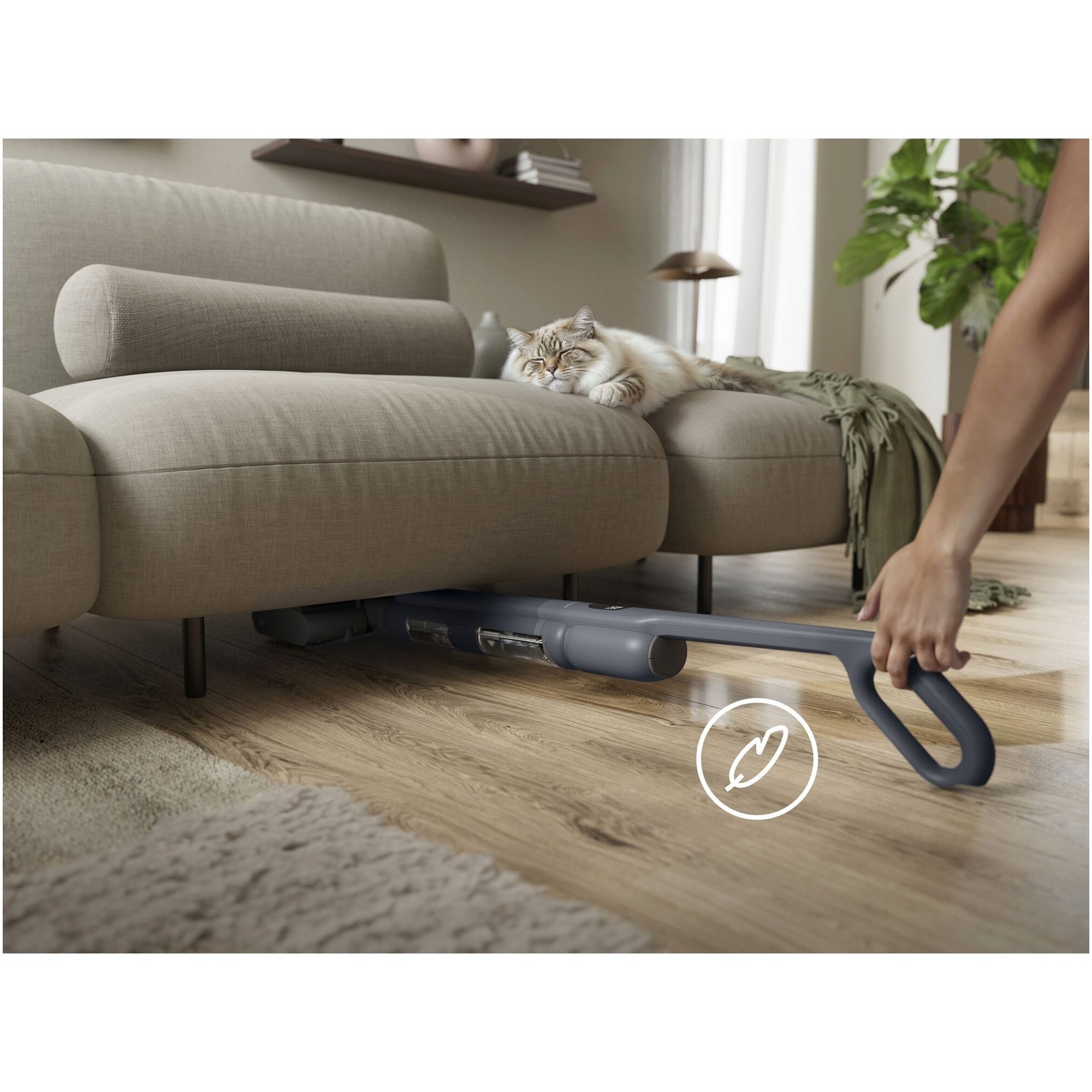 Aspirator vertical cu spalare Electrolux Seria 500 WET EW51U1DB, functie autocuratare, pana la 55 min autonomie, baza pentru incarcare, auto-curatare si depozitare, doar 68 dBA, albastru denim