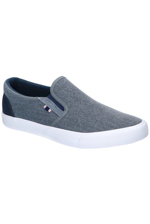 Tenisi slip-on pentru barbati American Club LH126, usori, respirabili, cu talpa alba antiderapanta, Bleumarin