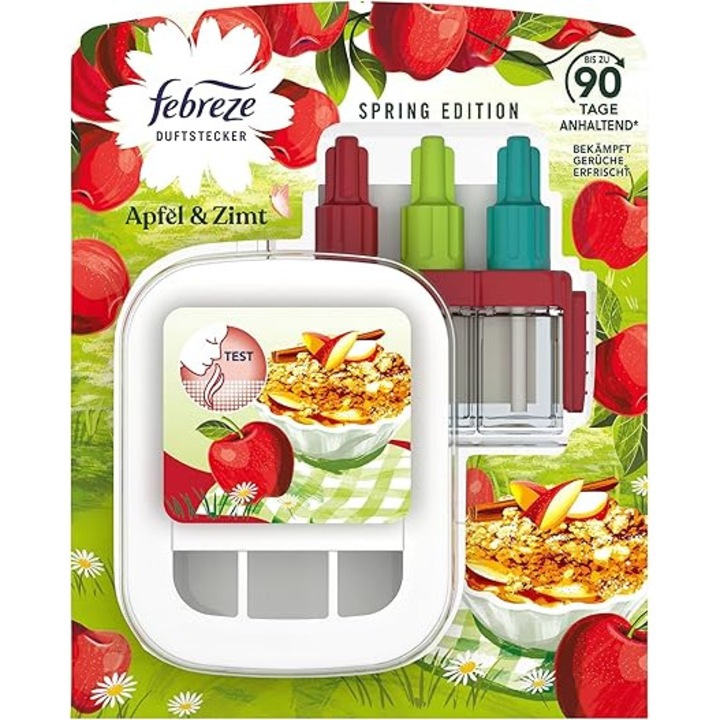 Odorizant tip priză Febreze 3Volution, parfum Mar și scorțișoară, 20 ml