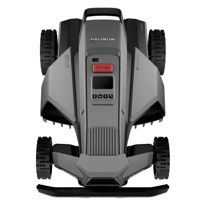 Robot de tuns iarba Segway Navimow X450E AWD, pana la 5000 m2 cu aplicatie, cu tehnologie GPS-RTK, gri