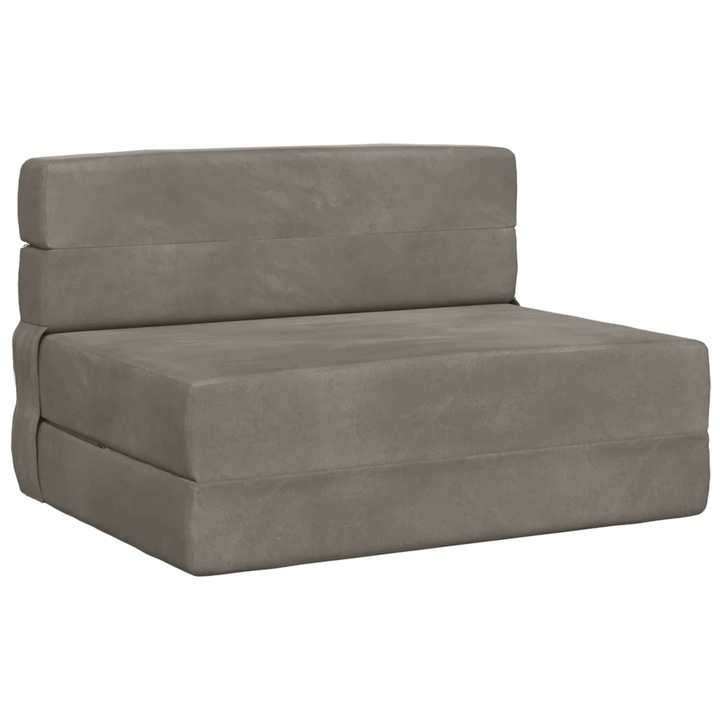 Canapea Pat Pliabila vidaXL, Gri deschis 70 x 72 x 60 cm Tesatura
