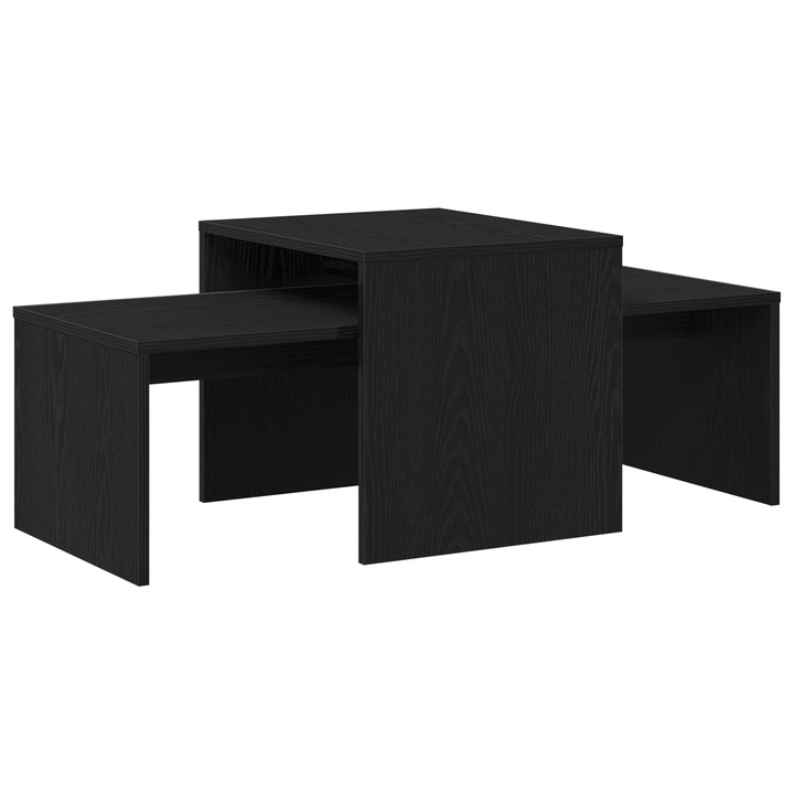 vidaXL Стифиращи масички Черния дъб 100 x 48 x 40 см Инженерно дърво