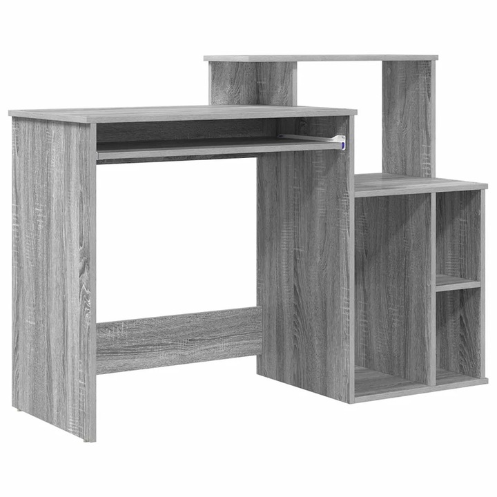 vidaXL Asztal fiókkal Szürke Sonoma 120, 5 x 44 x 88, 5 cm Faanyag 869479