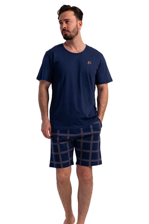 Vienetta Man férfi pizsama, Grid Relax