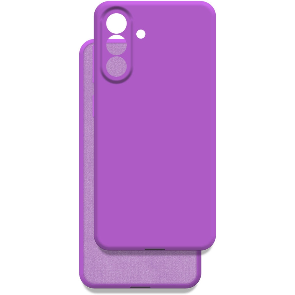 Husa pentru Samsung Galaxy A57 5G, Color Shield, Interior de catifea, Suprafata aderenta, Protectie antisoc, Margini ridicate, Regular Fit, Silicon, Mov intens