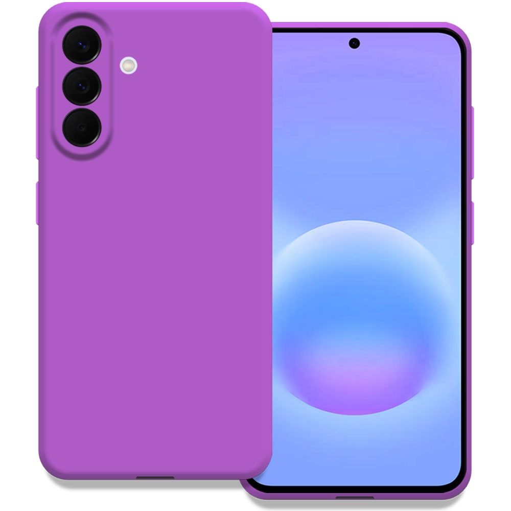 Husa pentru Samsung Galaxy A57 5G, Color Shield, Interior de catifea, Suprafata aderenta, Protectie antisoc, Margini ridicate, Regular Fit, Silicon, Mov intens