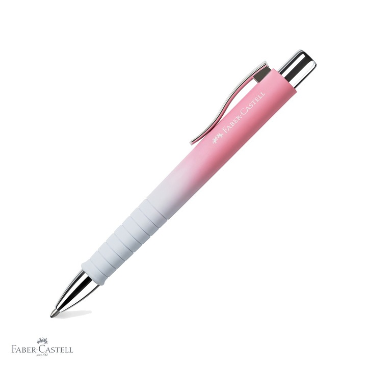 Pix cu mecanism Faber-Castell Poly Ball XB Urban Summer Edition Sunset, varf extra-lat, grip ergonomic triunghiular