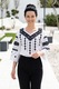 Bluza dama M26 alb crystal/negru, marimea L