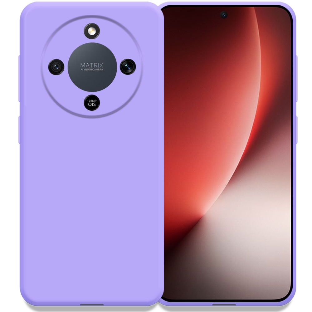 Husa pentru Honor Magic 8 Lite, Color Shield, Interior de catifea, Suprafata aderenta, Protectie antisoc, Margini ridicate, Regular Fit, Silicon, Lavanda