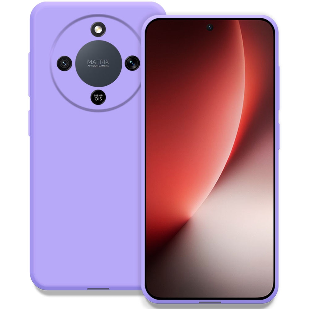 Husa pentru Honor Magic 8 Lite, Color Shield, Interior de catifea, Suprafata aderenta, Protectie antisoc, Margini ridicate, Regular Fit, Silicon, Lavanda