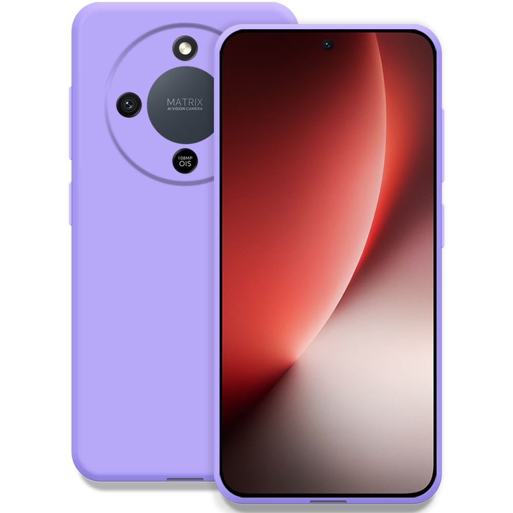 Husa pentru Honor Magic 8 Lite, Color Shield, Interior de catifea, Suprafata aderenta, Protectie antisoc, Margini ridicate, Regular Fit, Silicon, Lavanda