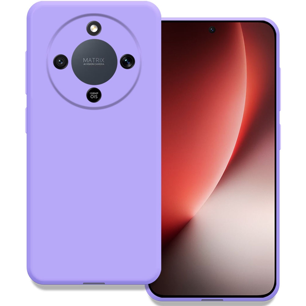 Husa pentru Honor Magic 8 Lite, Color Shield, Interior de catifea, Suprafata aderenta, Protectie antisoc, Margini ridicate, Regular Fit, Silicon, Lavanda