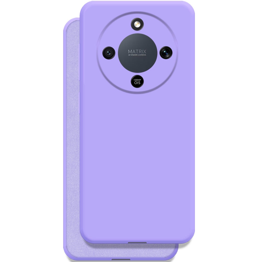 Husa pentru Honor Magic 8 Lite, Color Shield, Interior de catifea, Suprafata aderenta, Protectie antisoc, Margini ridicate, Regular Fit, Silicon, Lavanda