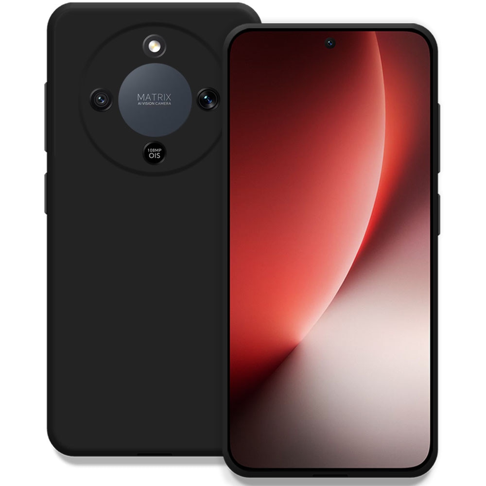 Husa pentru Honor Magic 8 Lite, Color Shield, Interior de catifea, Suprafata aderenta, Protectie antisoc, Margini ridicate, Regular Fit, Silicon, Negru