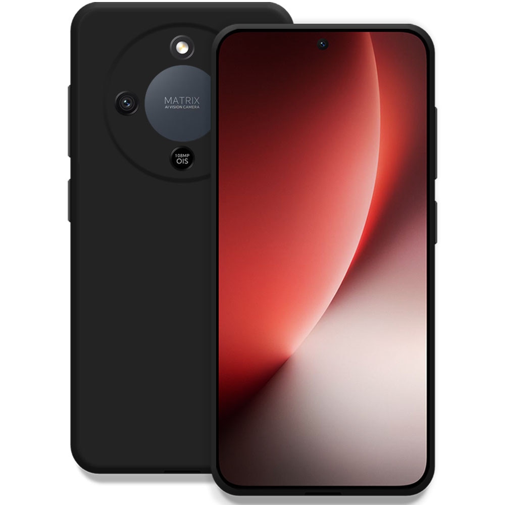 Husa pentru Honor Magic 8 Lite, Color Shield, Interior de catifea, Suprafata aderenta, Protectie antisoc, Margini ridicate, Regular Fit, Silicon, Negru