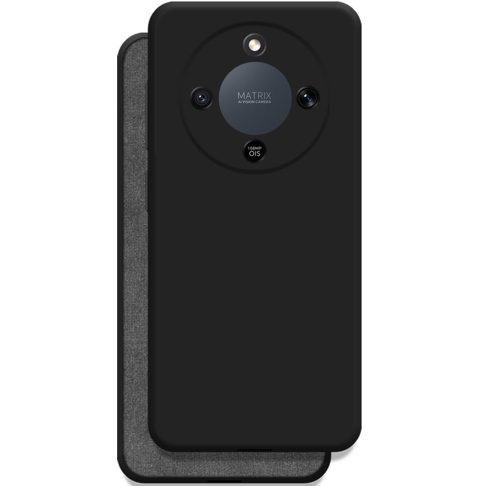 Husa pentru Honor Magic 8 Lite, Color Shield, Interior de catifea, Suprafata aderenta, Protectie antisoc, Margini ridicate, Regular Fit, Silicon, Negru