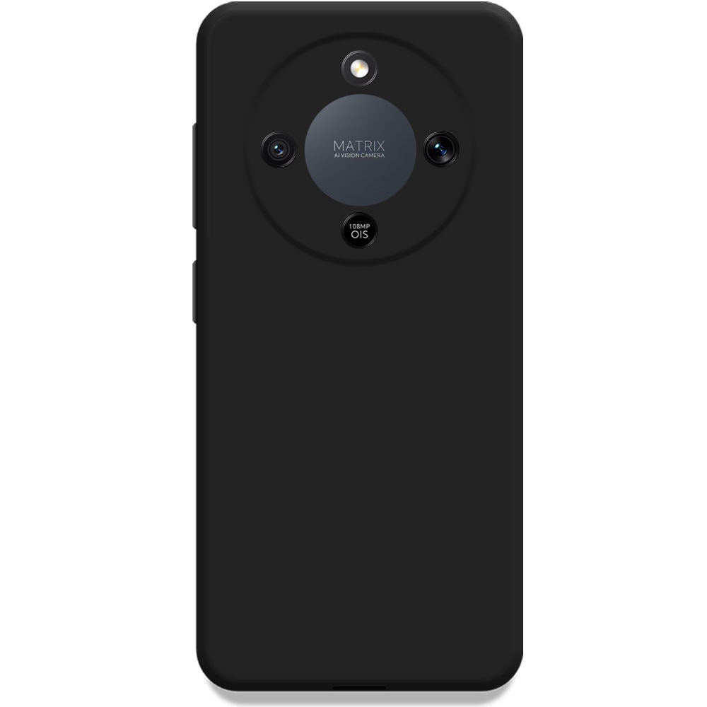 Husa pentru Honor Magic 8 Lite, Color Shield, Interior de catifea, Suprafata aderenta, Protectie antisoc, Margini ridicate, Regular Fit, Silicon, Negru