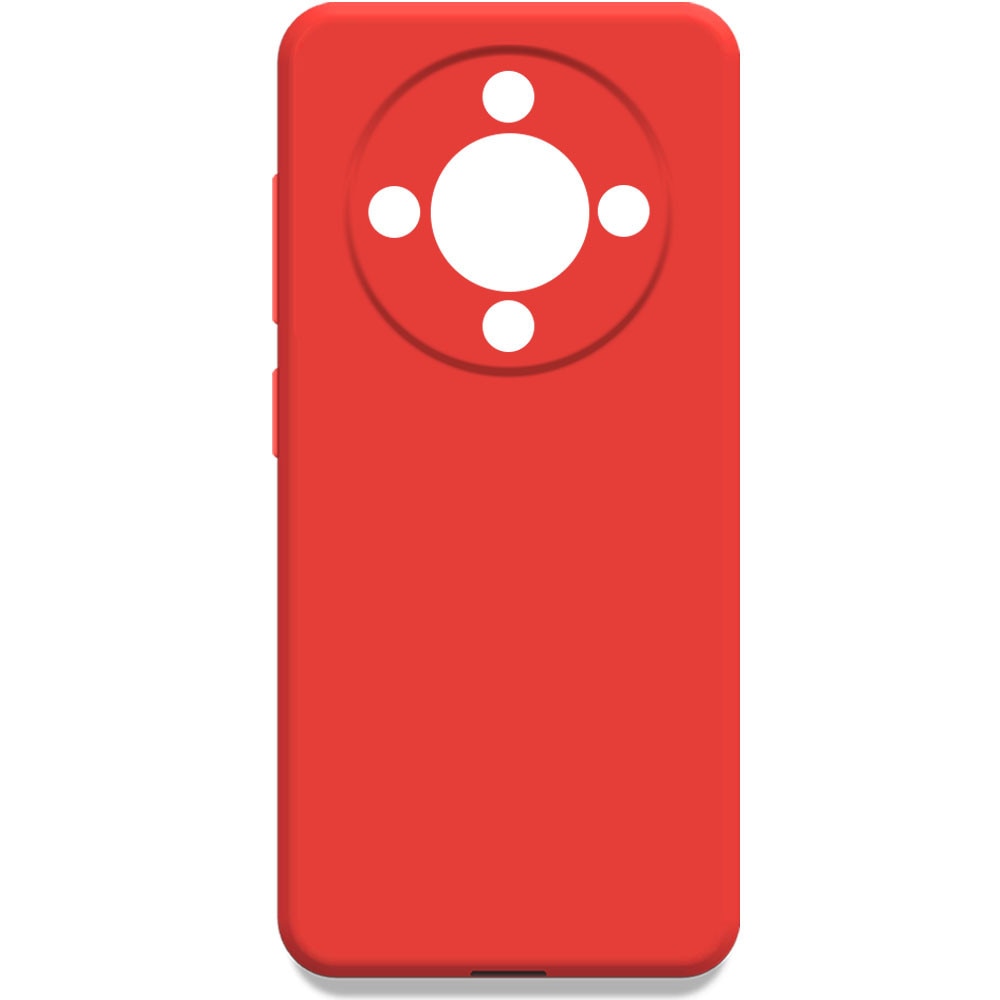 Husa pentru Honor Magic 8 Lite, Color Shield, Interior de catifea, Suprafata aderenta, Protectie antisoc, Margini ridicate, Regular Fit, Silicon, Rosu