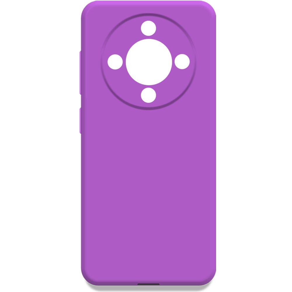 Husa pentru Honor Magic 8 Lite, Color Shield, Interior de catifea, Suprafata aderenta, Protectie antisoc, Margini ridicate, Regular Fit, Silicon, Mov intens