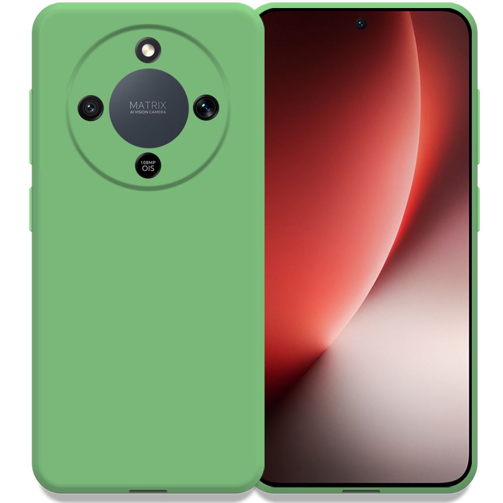 Husa pentru Honor Magic 8 Lite, Color Shield, Interior de catifea, Suprafata aderenta, Protectie antisoc, Margini ridicate, Regular Fit, Silicon, Verde deschis