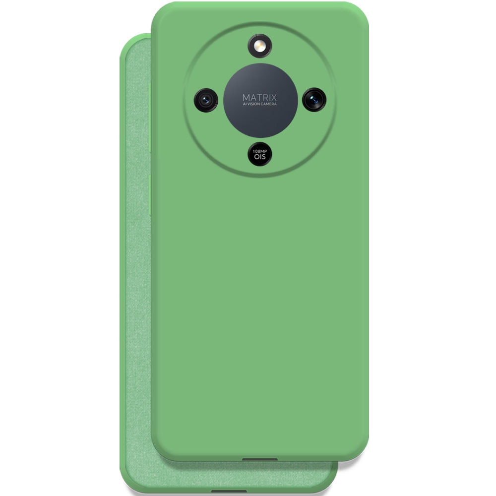 Husa pentru Honor Magic 8 Lite, Color Shield, Interior de catifea, Suprafata aderenta, Protectie antisoc, Margini ridicate, Regular Fit, Silicon, Verde deschis
