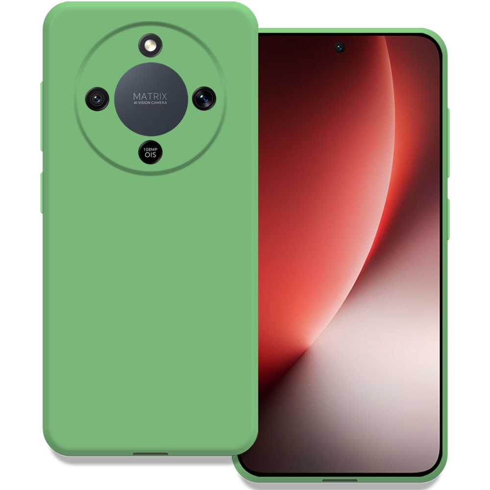 Husa pentru Honor Magic 8 Lite, Color Shield, Interior de catifea, Suprafata aderenta, Protectie antisoc, Margini ridicate, Regular Fit, Silicon, Verde deschis
