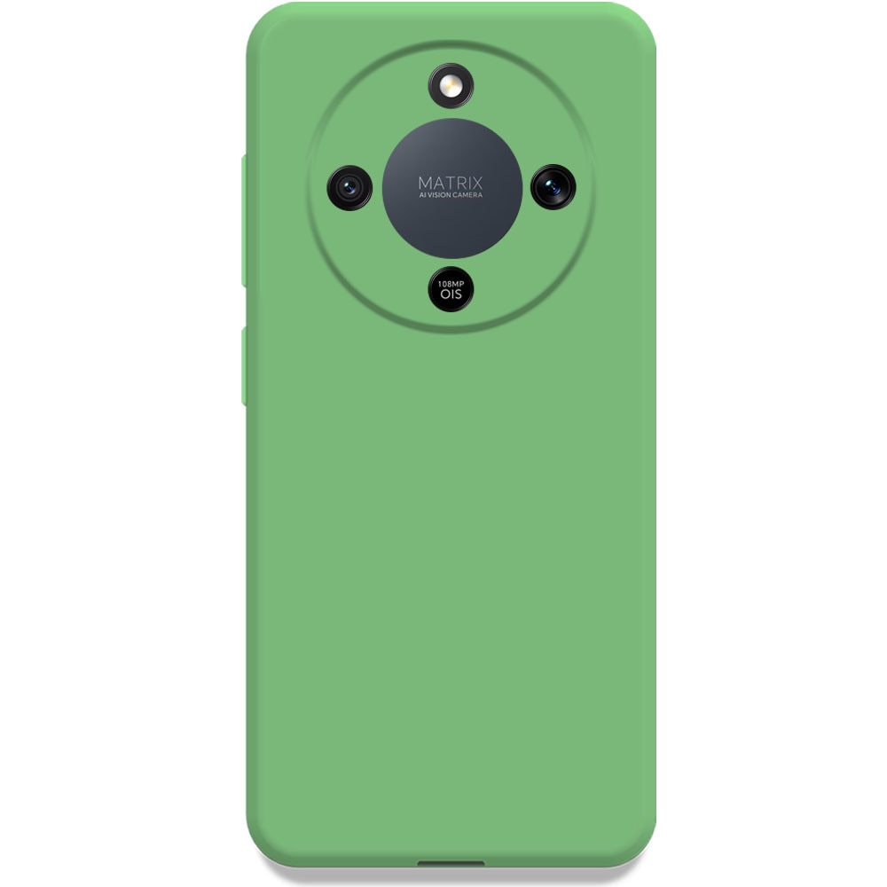 Husa pentru Honor Magic 8 Lite, Color Shield, Interior de catifea, Suprafata aderenta, Protectie antisoc, Margini ridicate, Regular Fit, Silicon, Verde deschis