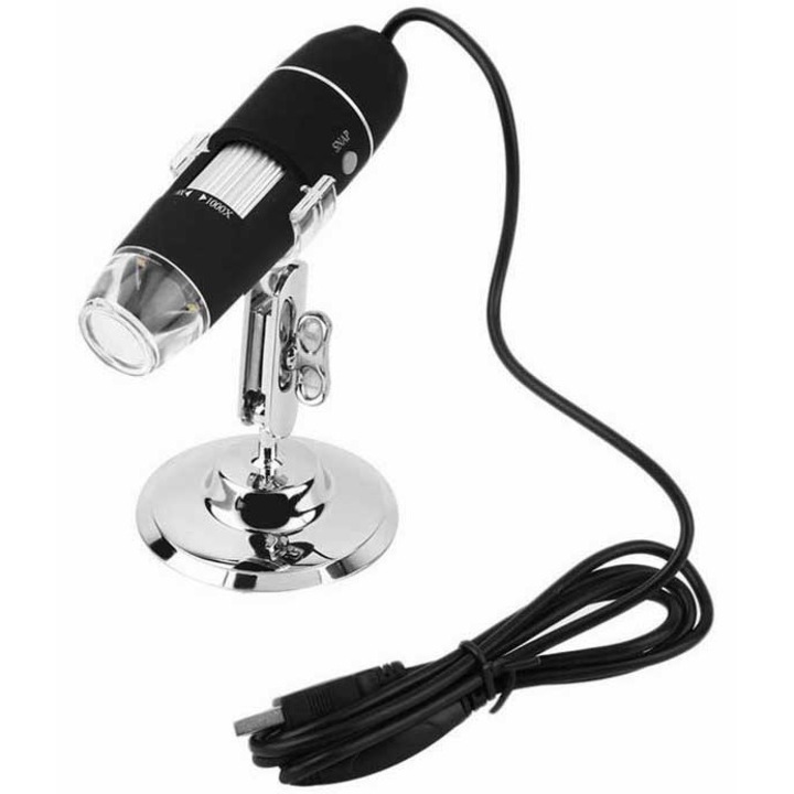 Digitális mikroszkóp zoommal és USB világítással 1000x