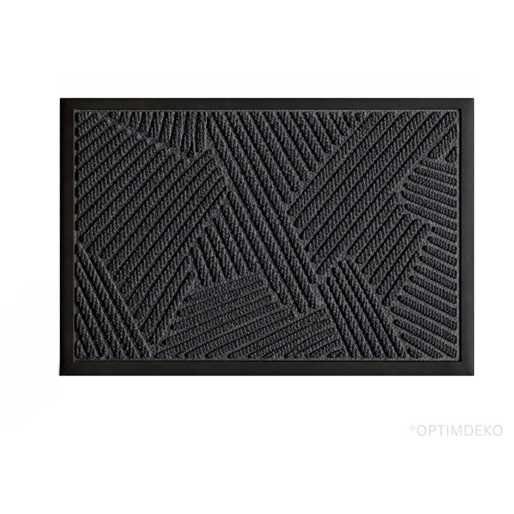 Szürke bejárati szőnyeg 75x45 cm, ®OPTIMDEKO, csúszásmentes, strapabíró, szennyeződés- és vízelnyelő, beltéri/kültéri, CR178 Szürke