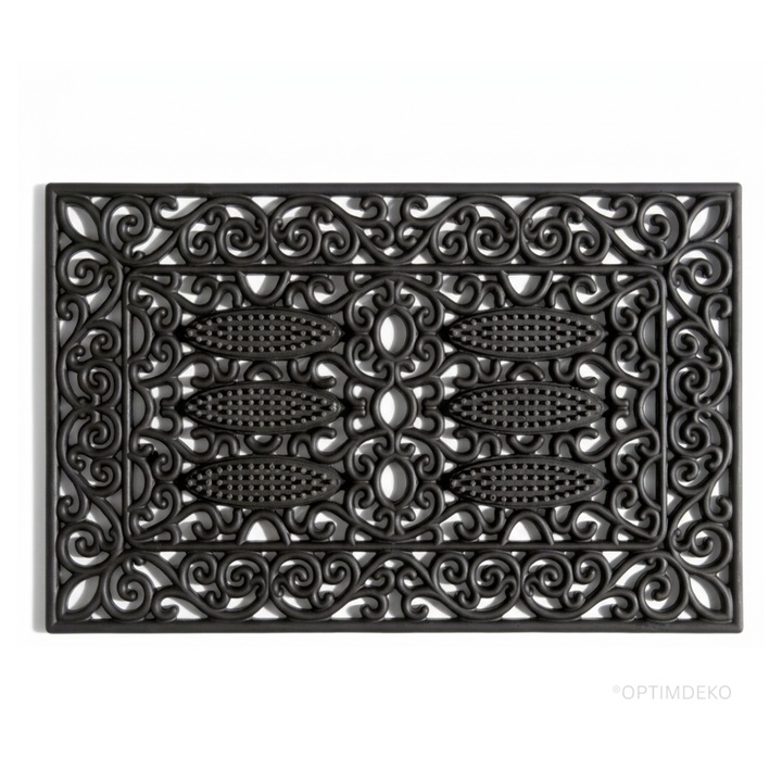 Bejárati szőnyeg, csúszásgátló, gumi és PVC, ultra ellenálló ZS113, 75x45cm