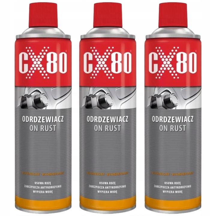 CX80 Tub metalic spray 500ml, 3 darabos készlet, korrózióvédelem