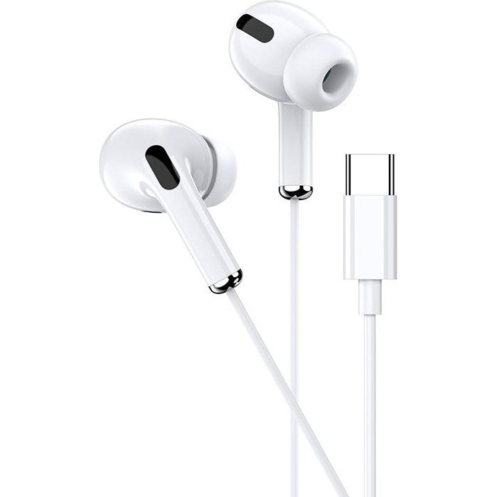 Casti cu fir KAKUSIGA KSC-727, USB-C, 14.2mm, 1.2m, alb