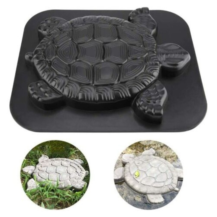 Molda de pavaj din plastic in forma de testoasa, 40x34x4cm, set de pavaje pentru gradina