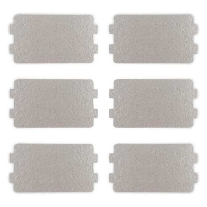 Set de 6 Placi de Mica, 6.4x11.7cm, Rezistente la Temperatura Ridicata, Izolante, pentru Cuptor cu Microunde