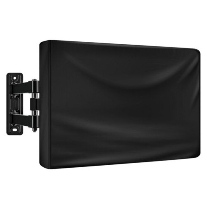 Husa de protectie pentru TV exterior, 210D, impermeabila, neagra, 94x15x64cm