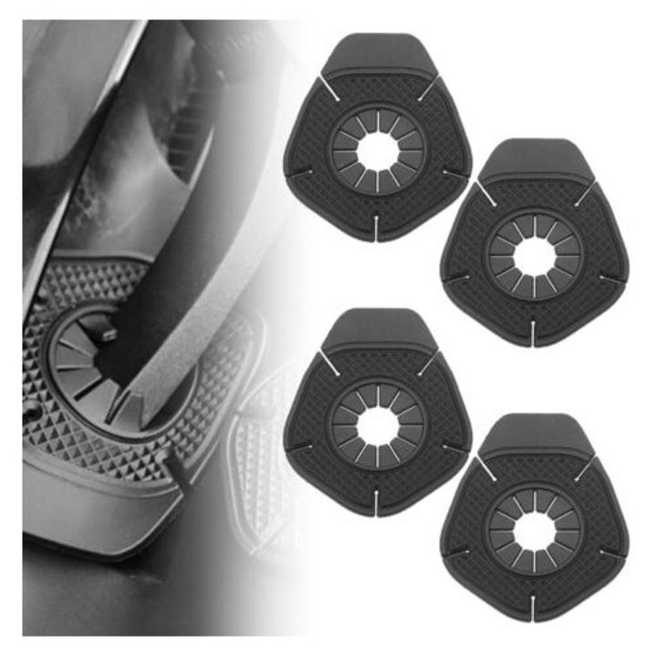 Set de 4 protectii pentru bratul stergatorului auto, protectie pentru orificiul bratului, negru