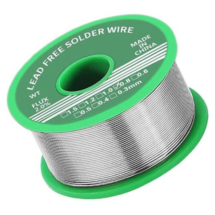 Sarma de lipit fara plumb, 1.0 mm, 30g, pentru reparatii electrice si proiecte DIY