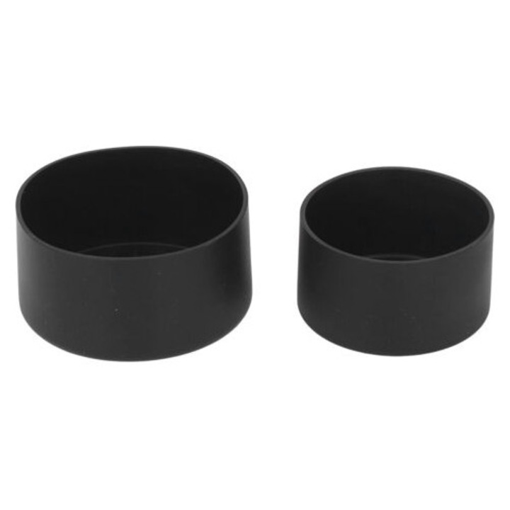 Set de 2 manere de protectie din silicon pentru sticle termice Space, negru, ajustabile, rezistente