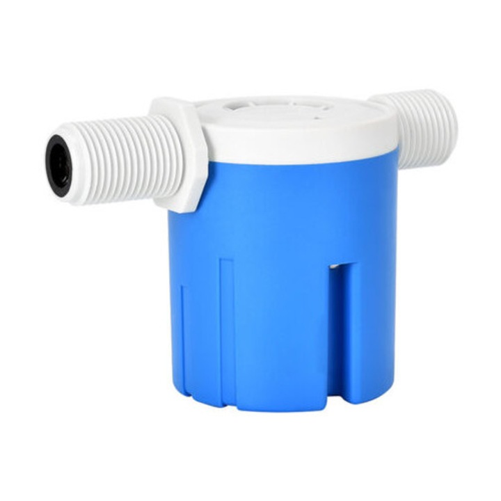 Vana automata pentru controlul nivelului apei, intrare laterala, utilizare domestica, 40-60 psi, aplicatii multiple, albastru/alb