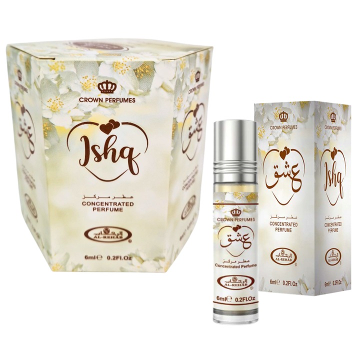 ISHQ 6 ml olajparfüm szett, 6 db, Al Rehab, citrusos-virágos, roll-on
